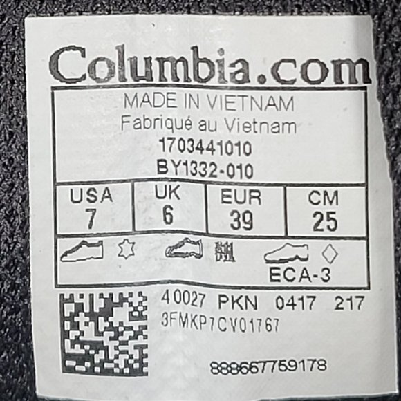 Columbia Bugaboot Women's Black Blue Waterproof Snow Boots BY1332-010 US Size 7 - Picture 10 of 10